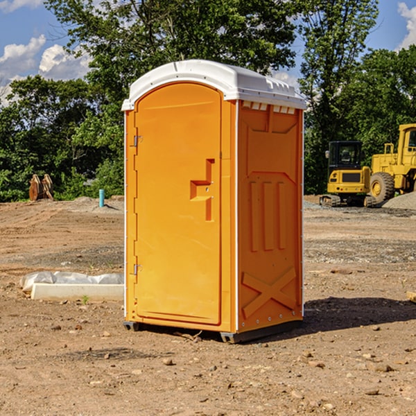 how often are the portable restrooms cleaned and serviced during a rental period in The Village Oklahoma